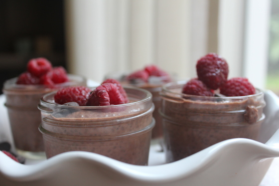 Chocolate Raspberry Chia Seed Pudding + recipe | Glitter & Grace Blog #chocolate #raspberry #chia #vegan