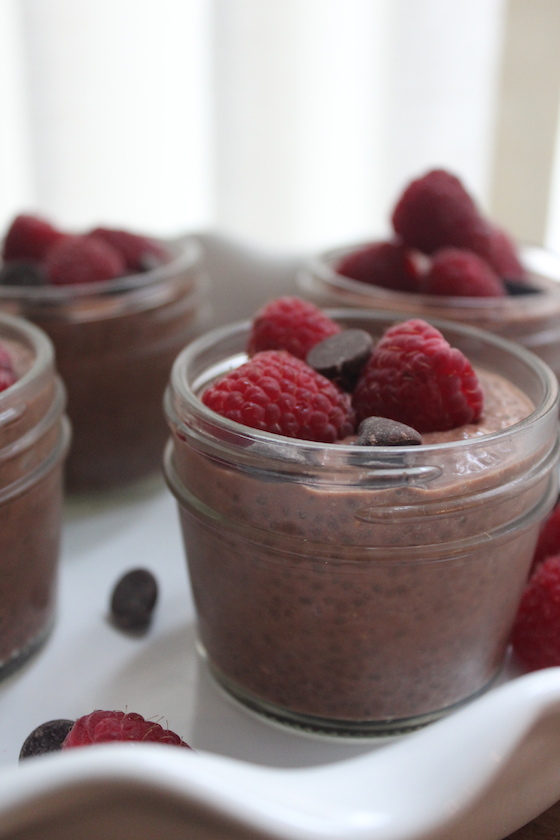 Chocolate Raspberry Chia Seed Pudding + recipe | Glitter & Grace Blog #chocolate #raspberry #chia #vegan
