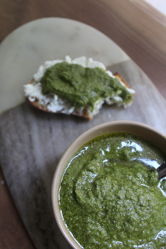 Mint Parsley Pesto + recipe | Glitter & Grace Blog #summerrecipe #mint #parsley #italian