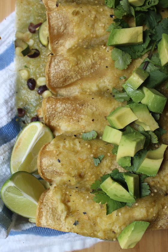Summer Vegetable Enchiladas + recipe | Glitter & Grace Blog #summerrecipe #enchiladas #mexican #vegan