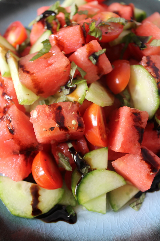 Watermelon Salad + recipe | Glitter & Grace Blog #summerrecipe #watermelon #summersalad