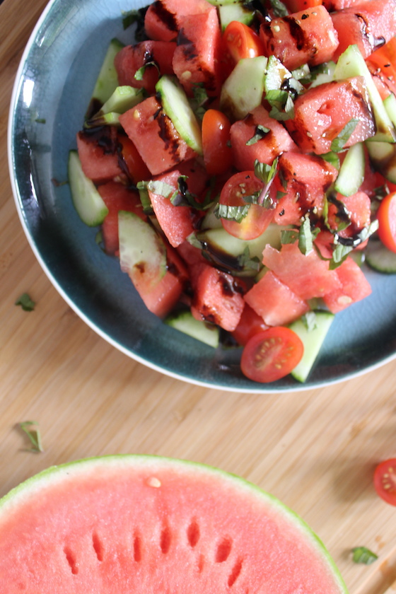 Watermelon Salad + recipe | Glitter & Grace Blog #summerrecipe #watermelon #summersalad