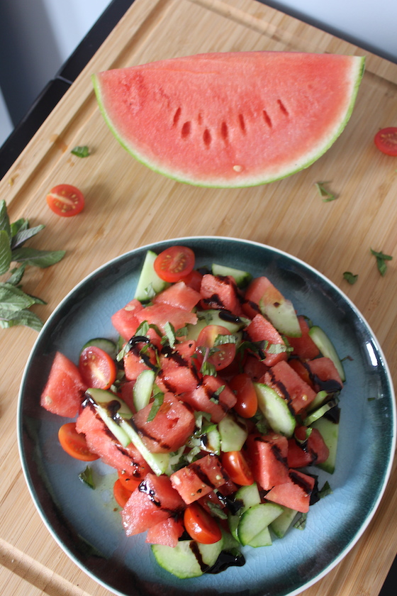 Watermelon Salad + recipe | Glitter & Grace Blog #summerrecipe #watermelon #summersalad