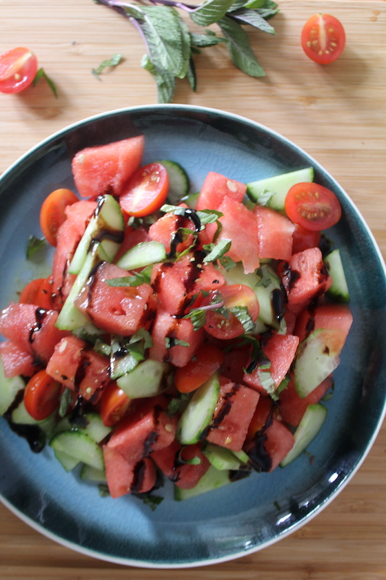 Watermelon Salad + recipe | Glitter & Grace Blog #summerrecipe #watermelon #summersalad