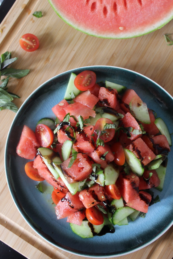 Watermelon Salad + recipe | Glitter & Grace Blog #summerrecipe #watermelon #summersalad