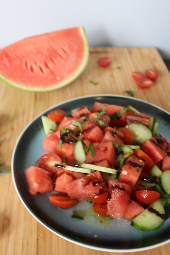 Watermelon Salad + recipe | Glitter & Grace Blog #summerrecipe #watermelon #summersalad